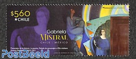 Gabriela Mistral 1v, joint issue Mexico 1v