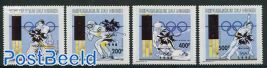 Olympic Winter Games 4v, red overprints