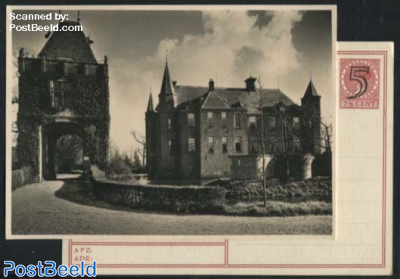 Postcard 5c on 7.5c, Castles No. 10, Zuilen