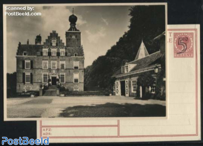 Postcard 5c on 7.5c, Castles No. 13, Leersum