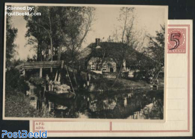 Postcard 5c on 7.5c, Landscape No. 9, Giethoorn