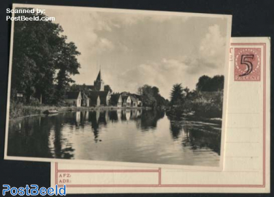 Postcard 5c on 7.5c, Landscape No. 12, Vreeland