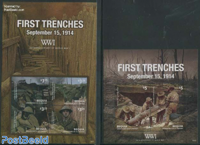 Bequia, World War I, First Trenches 2 s/s